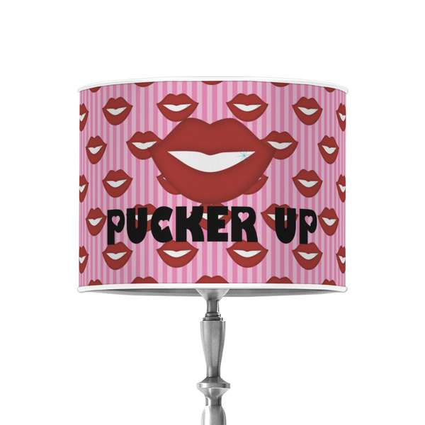 Lips (Pucker Up) 8" Drum Lampshade - ON STAND (Poly Film)