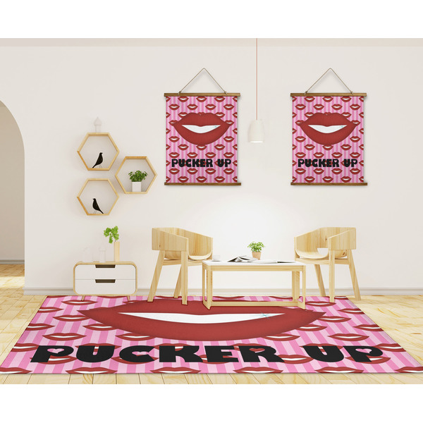 Lips (Pucker Up) 8'x10' Indoor Area Rugs - IN CONTEXT