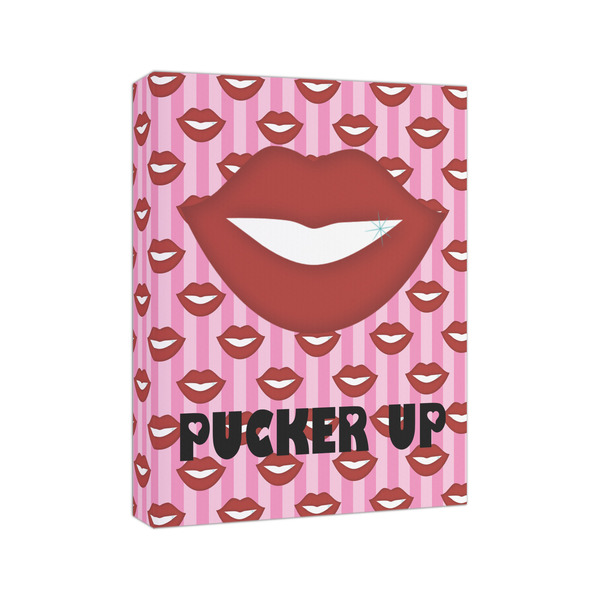 Lips (Pucker Up) 8x10 - Canvas Print - Angled View