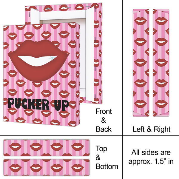 Lips (Pucker Up) 8x10 - Canvas Print - Approval
