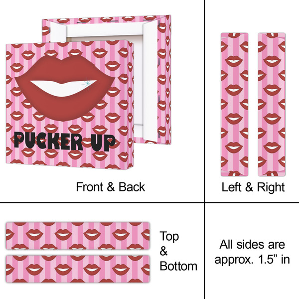 Lips (Pucker Up) 8x8 - Canvas Print - Approval