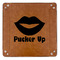 Lips (Pucker Up) 9" x 9" Leatherette Snap Up Tray - APPROVAL (FLAT)