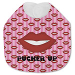 Lips (Pucker Up) Jersey Knit Baby Bib