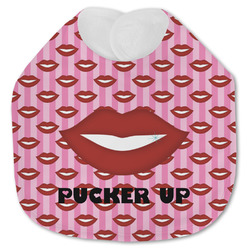 Lips (Pucker Up) Jersey Knit Baby Bib