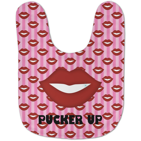 Lips (Pucker Up) Baby Bib - AFT flat
