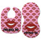 Lips (Pucker Up) Baby Bib & Burp Set - Approval (new bib & burp)