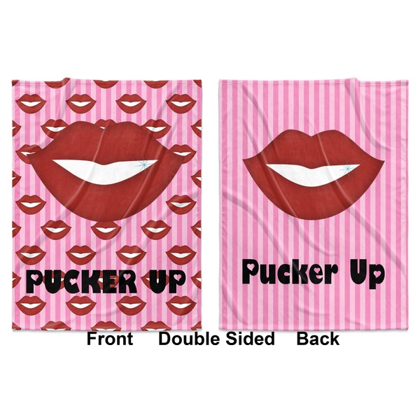 Lips (Pucker Up)  Baby Blanket (Double Sided - Printed Front and Back)