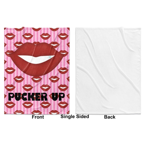 Lips (Pucker Up)  Baby Blanket (Single Side - Printed Front, White Back)