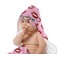 Lips (Pucker Up) Baby Hooded Towel on Child