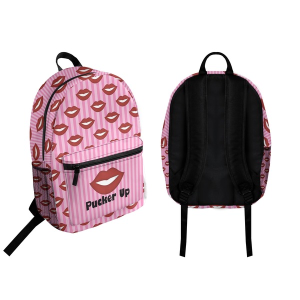 Lips (Pucker Up) Backpack front and back - Apvl