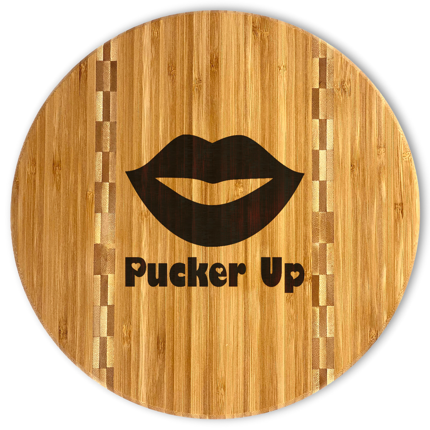 Lips (Pucker Up) Design Custom Bamboo Cutting Board