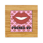 Lips (Pucker Up) Bamboo Trivet with Ceramic Tile Insert