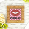 Lips (Pucker Up) Bamboo Trivet with 6" Tile - LIFESTYLE