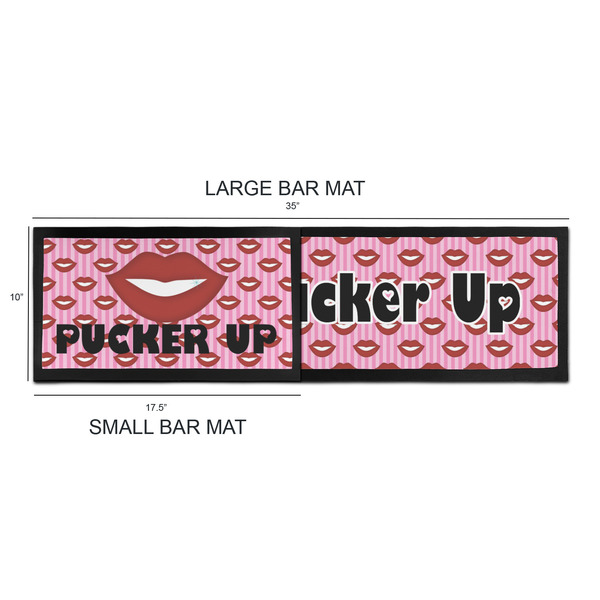 Lips (Pucker Up) Bar Mats - Sizing Chart