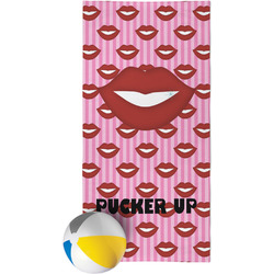 Lips (Pucker Up) Beach Towel