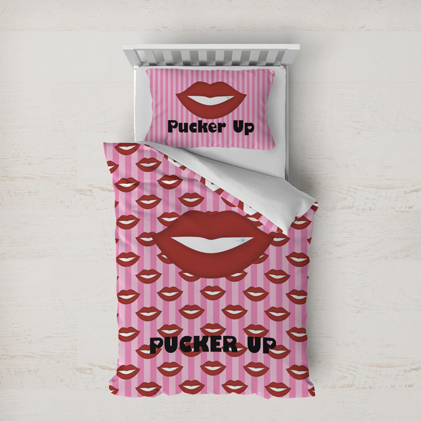 Custom Lips (Pucker Up) Duvet Cover Set - Twin XL