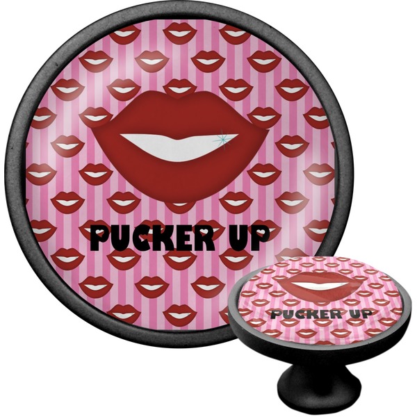 Custom Lips (Pucker Up) Cabinet Knob (Black)