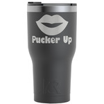 Lips (Pucker Up) RTIC Tumbler - Black - Engraved Front