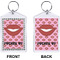 Lips (Pucker Up)  Bling Keychain (Front + Back)