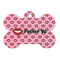 Lips (Pucker Up) Bone Shaped Dog ID Tag - Large - Front