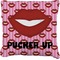 Lips (Pucker Up)  Burlap Pillow 22"
