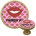 Lips (Pucker Up) Cabinet Knob - Gold