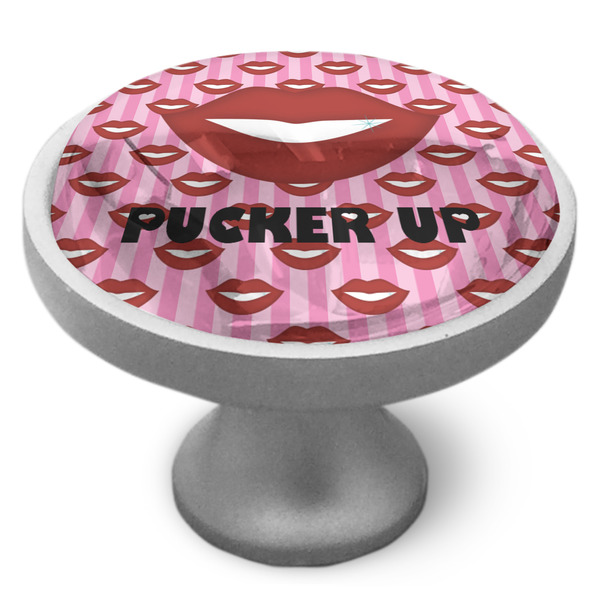 Lips (Pucker Up) Cabinet Knob - Nickel - Side