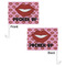 Lips (Pucker Up) Car Flag - 11" x 8" - Front & Back View