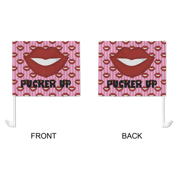 Lips (Pucker Up) Car Flag - Large - APPROVAL