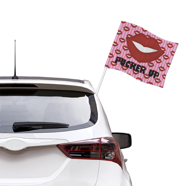 Lips (Pucker Up) Car Flag - Large - LIFESTYLE