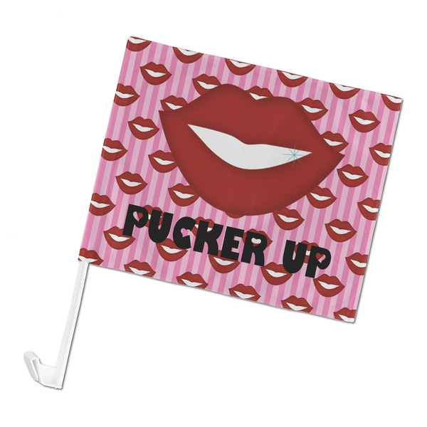 Custom Lips (Pucker Up) Car Flag - Large