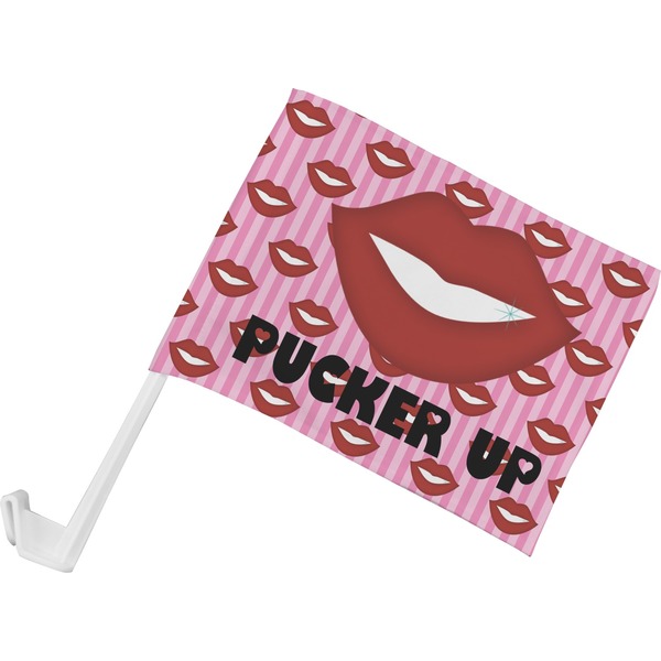 Custom Lips (Pucker Up) Car Flag - Small