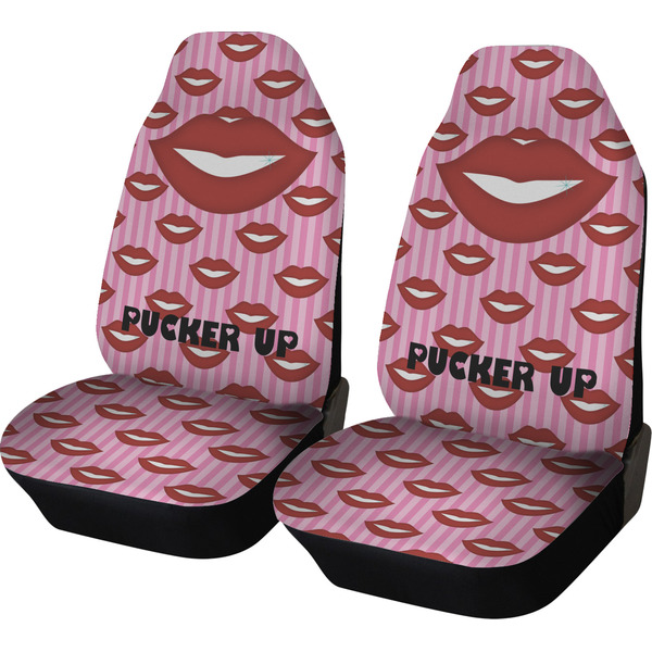 Custom Lips (Pucker Up) Car Seat Covers (Set of Two)