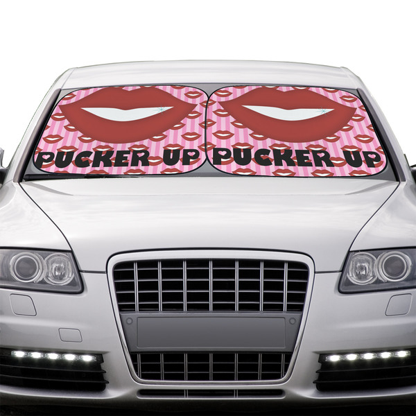 Lips (Pucker Up) Car Sun Shades - IN CONTEXT