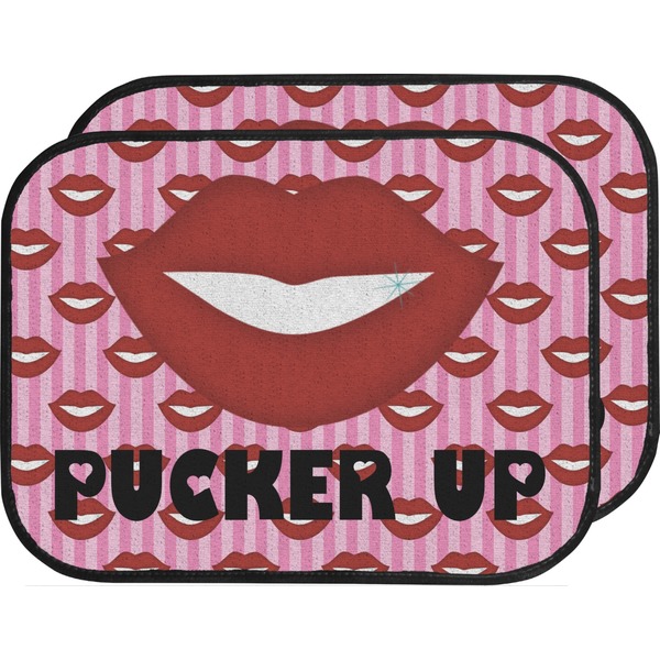 Custom Lips (Pucker Up) Car Floor Mats (Back Seat)