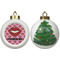 Lips (Pucker Up) Ceramic Christmas Ornament - X-Mas Tree (APPROVAL)