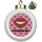 Lips (Pucker Up) Ceramic Ball Ornament - Christmas Tree