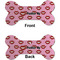 Lips (Pucker Up) Ceramic Flat Ornament - Bone Front & Back (APPROVAL)