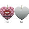 Lips (Pucker Up) Ceramic Flat Ornament - Heart Front & Back (APPROVAL)