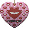 Lips (Pucker Up) Heart Ceramic Ornament