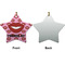 Lips (Pucker Up) Ceramic Flat Ornament - Star Front & Back (APPROVAL)