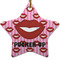 Lips (Pucker Up) Ceramic Flat Ornament - Star (Front)