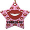 Lips (Pucker Up) Star Ceramic Ornament