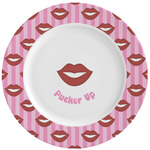 Lips (Pucker Up) Ceramic Dinner Plates (Set of 4)