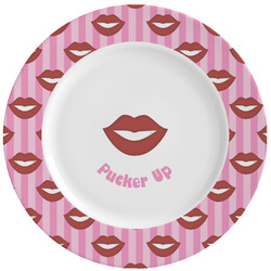 Lips (Pucker Up) Ceramic Dinner Plates (Set of 4)