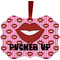 Lips (Pucker Up)  Christmas Ornament (Front View)