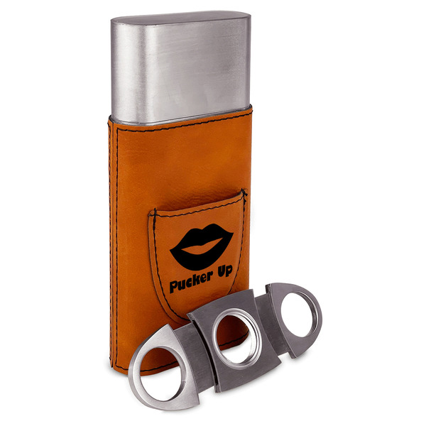 Lips (Pucker Up) Cigar Case with Cutter - ALT VIEW