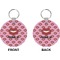 Lips (Pucker Up)  Circle Keychain (Front + Back)