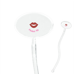 Lips (Pucker Up) 7" Oval Plastic Stir Sticks - Clear