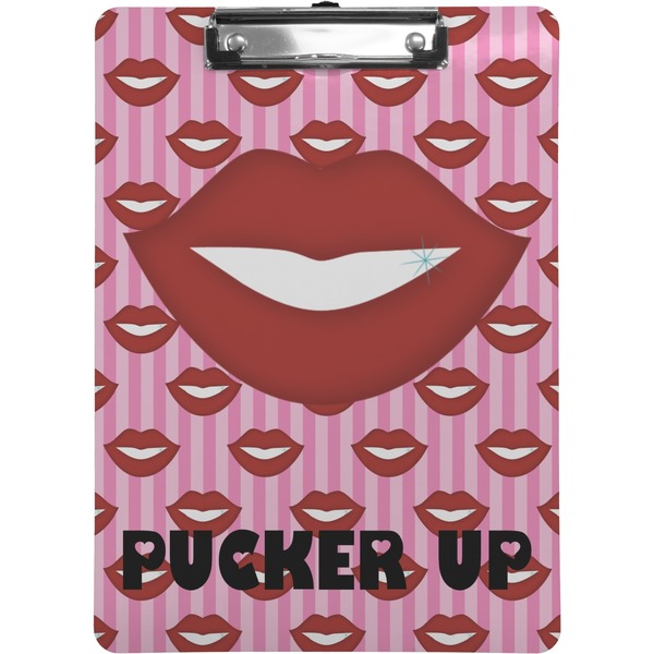 Custom Lips (Pucker Up) Clipboard (Letter Size)